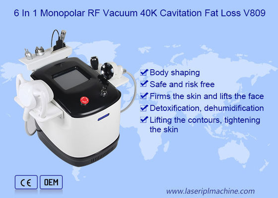 6 In 1 Monopolar Vacuum 40k Cavitation Machine For Weight Loss Skin Tightening