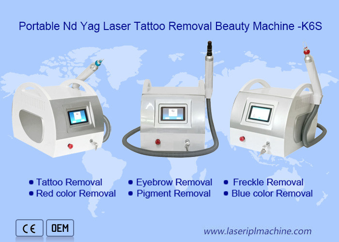 Mini 1-5hz Portable Tattoo Removal Machine Q Swiched Laser For Beauty Salon
