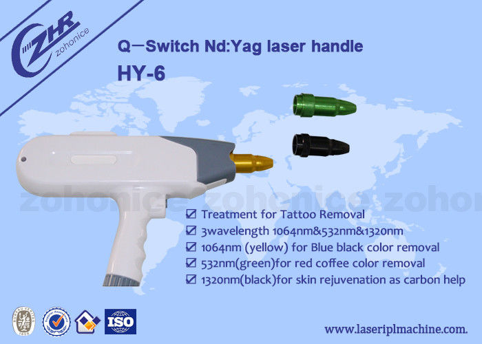 1064nm &amp; 532nm Q - Switch ND YAG  Laser  Tattoo Removal Machine Handle