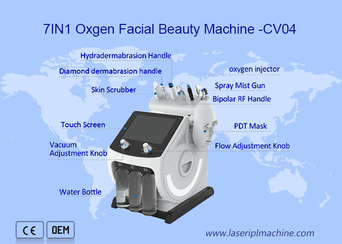 7 In 1 Hydrafacial Aqua Peeling Machine Portable Water Oxygen