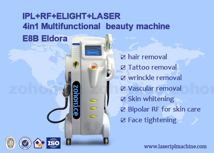 4in1 Mulfifunction RF nd yag laser IPL OPT SHR Professional Painless Laser Hair Removal Machine