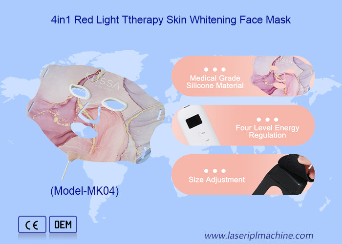 630nm/880nm/590nm/470nm Led Face Mask Light Therapy for Red/Yellow/Blue/Infrared Light Mode
