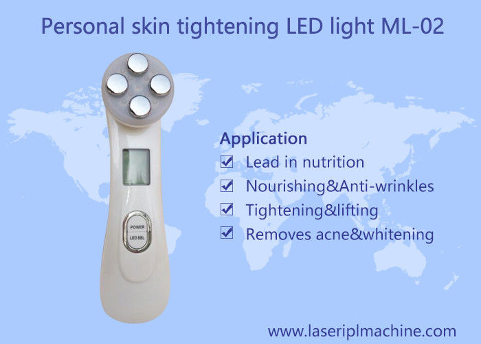 Mini Home Facial Beauty Device / 6 Color Ultrasonic Led Lights Photon Face Massager