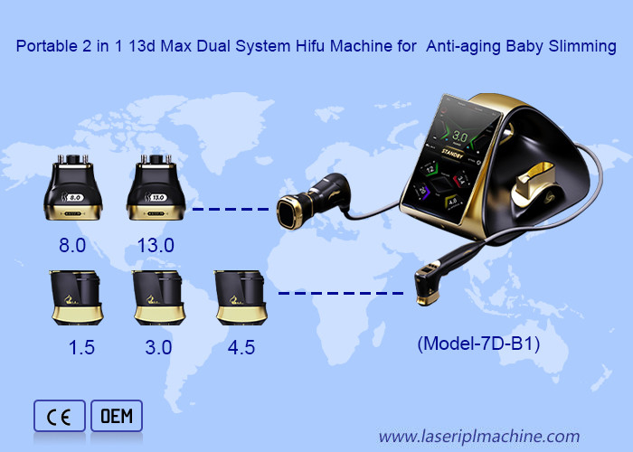 Portable 2 In 1 13d Max Dual System Hifu Machine For Anti Aging Baby Slimming