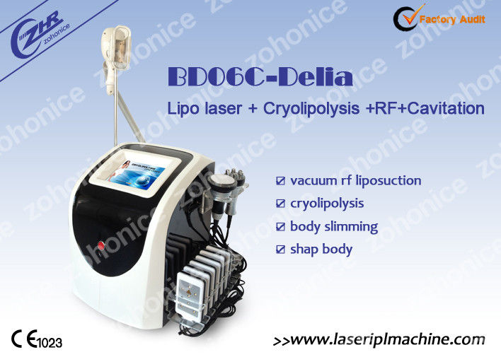 RF Cavitation Cryolipolysis Slimming Machine  Lipolaser with Touch Screeen