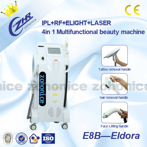 1Hz - 5HZ Vertical  3 IN 1 E-light + IPL + ND YAG hair removal machine for beauty salon