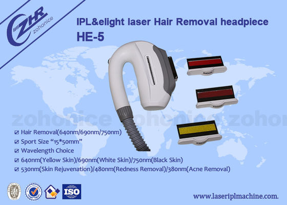 Good price IPL &  E - Light Hair Removal Laser Handle Piece Big Spot Size 15*50mm online