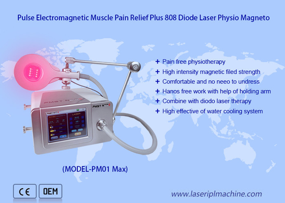 Super Transduction Muscle Pain Relief Electromagnetic Physio With 808 Diode Laser
