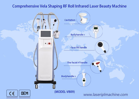 Good price Professional 640nm Cavitation Machine Body Slimming Vela Infrared Laser Rf Roll Shaper 90kpa online