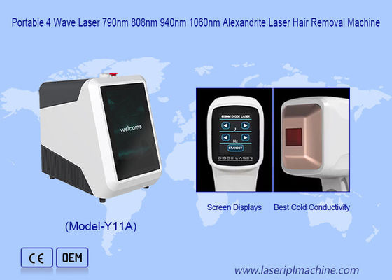 Good price Portable 4 Wavelengths With Cooling System Diode Laser Hair Removal Machine online