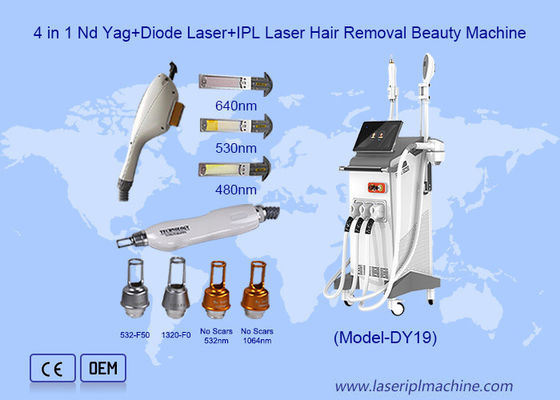 Good price 3 IN 1 Nd Yag 808nm Diode Laser Hair Tattoo Removal IPL Acne Treatment Machine online