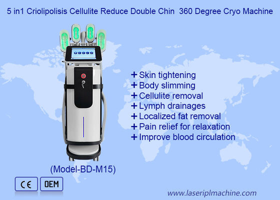 Good price 5 in1 Criolipolisis Cellulite Reduce Double Chin 360 Degree Cryo Machine online