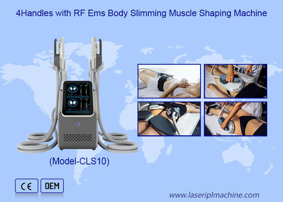 Good price Non Invasive 4 Handles Hi Emt  Body Slimming Fat Burner Rf Ems Muscle Sculpting Machine online