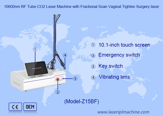 Metal RF Tube Fractional CO2 Laser For Skin Rejuvenation Vaginal Tightening