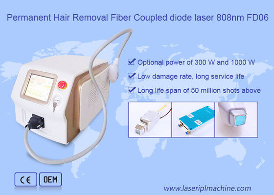 Good price Permanent Diode Laser Hair Removal Machine Fiber Coupled 808nm 600w Power online
