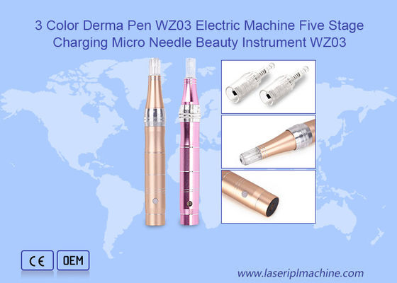 Good price 3 Color Derma Pen Electric Machine Five Stage Charging Micro Needle Beauty Instrument online