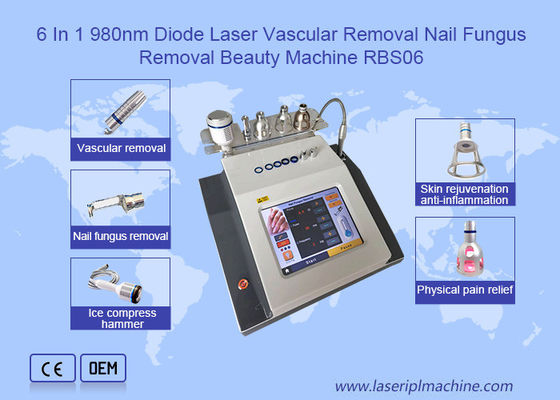 Good price 6 In 1 980nm Diode Laser Vascular Removal Machine online