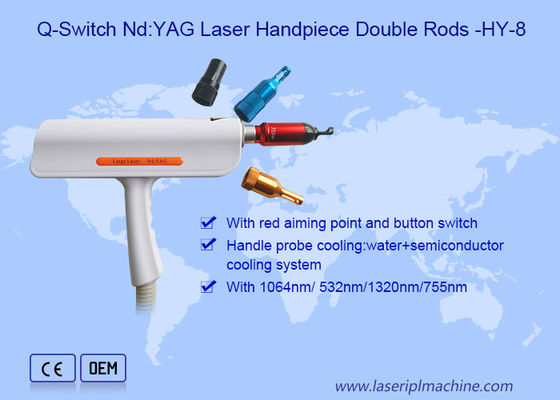 Good price Double Rods Tattoo Removal Freckle Removal Q Switch Nd Yag Laser Handle online