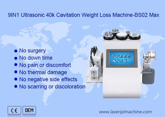 Good price 9 In 1 Ultrasonic 40k Cavitation Body Slimming Machine Weight Loss Reshape Beauty online
